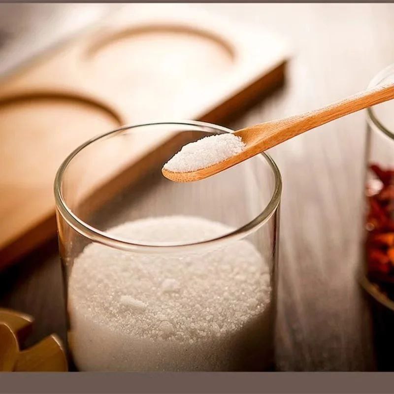طقم توابل زجاج قاعده خشب